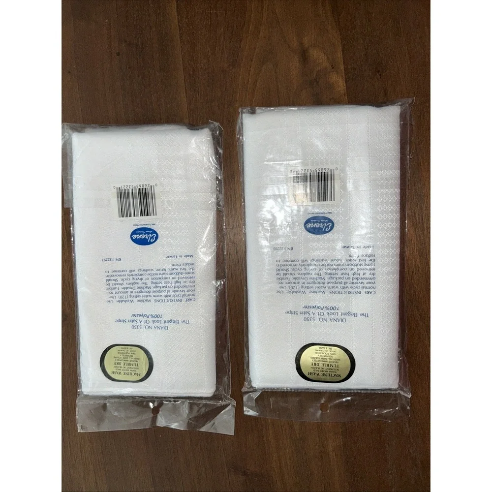 Vintage Scotchgard White Fabric Napkins Lot of 8 Permanent Press 17x17 NIP NOS